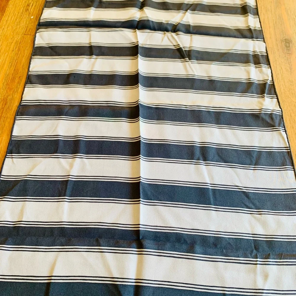 Christian Dior Striped Silk Scarf vintage designer luxury